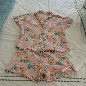 Uniqlo floral short pajama set size S